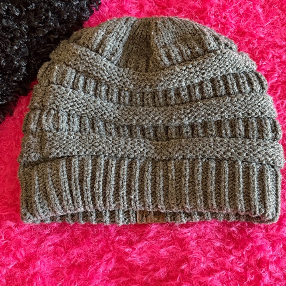 C.C Charcoal Knit Hat - Picture 3 of 4